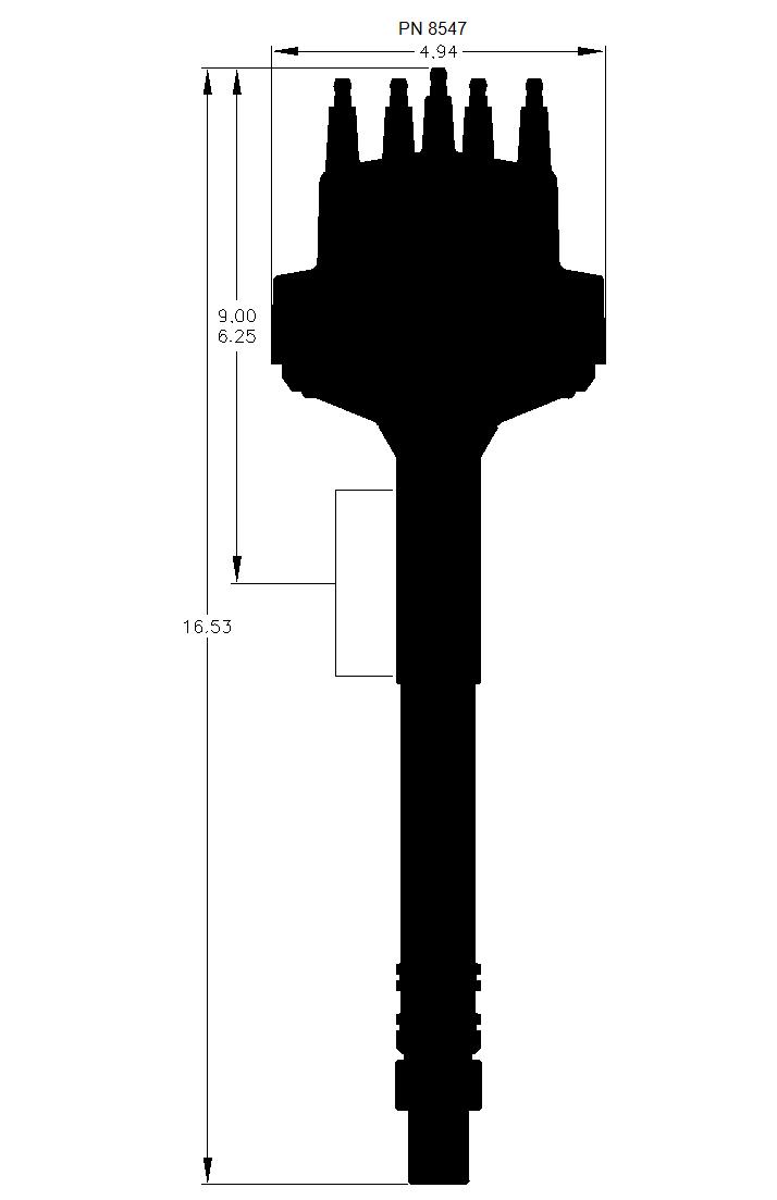 Chevy Extra Tall Slip Collar Pro-Billet Distributor.  - 8547