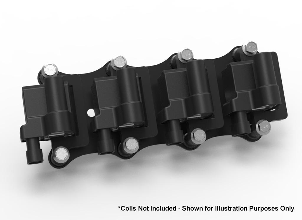 Holley Igntion Coil Remote Relocation Bracket, Black Finish, Pair.  - 561-128