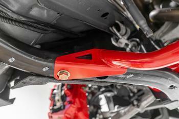 BMR Fabrication Chassis Brace, Front Subframe, 4-Point - Black Hammertone (2024-2026 Mustang) - CB770H