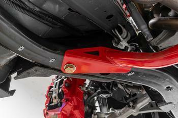 BMR Fabrication Chassis Brace, Front Subframe, 2-Point - Black Hammertone (2024-2026 Mustang) - CB771H