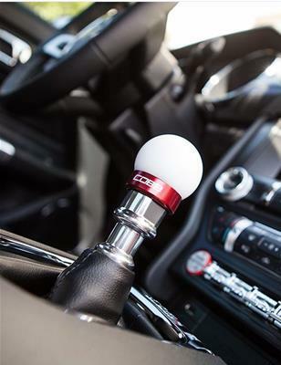 Cobb Ford Mustang Shift Knob - White Knob w/ Race Red - 2M1350-W-RD
