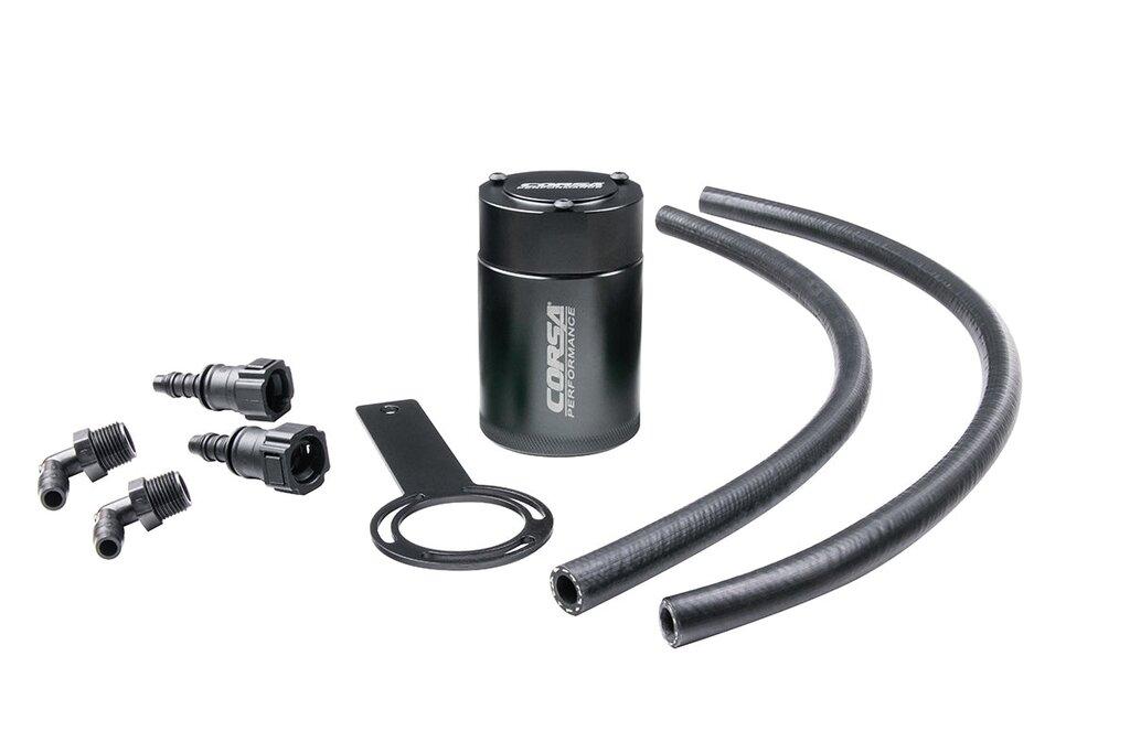 Corsa Performance Aluminum Oil Catch Can with Mounting Bracket (14-19 Chevy/GMC Trucks 14-20 SUVs) - CC0001