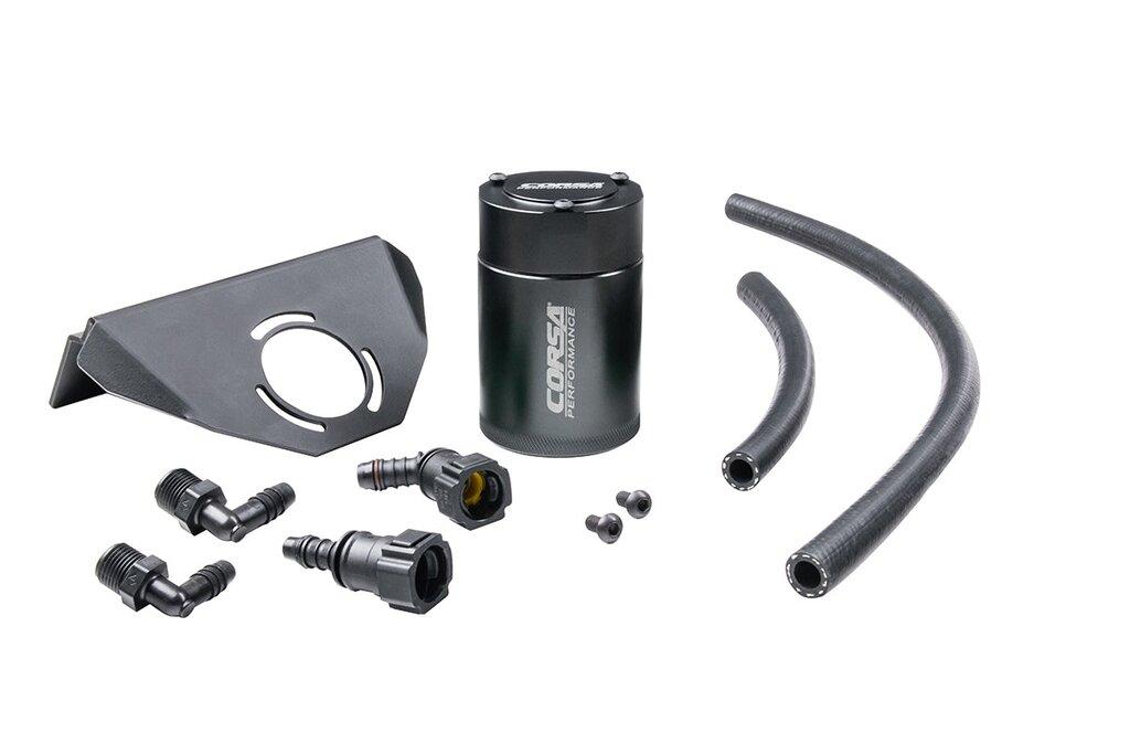 Corsa Performance Aluminum Oil Catch Can with Mounting Bracket (2020+ C8 Corvette Coupe) - CC0005