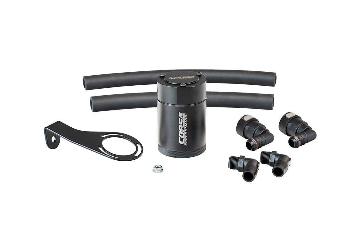 Corsa Performance 3 oz Aluminum Oil Catch Can with Mounting Bracket (2021-2025 Bronco 2.7L) - CC0012