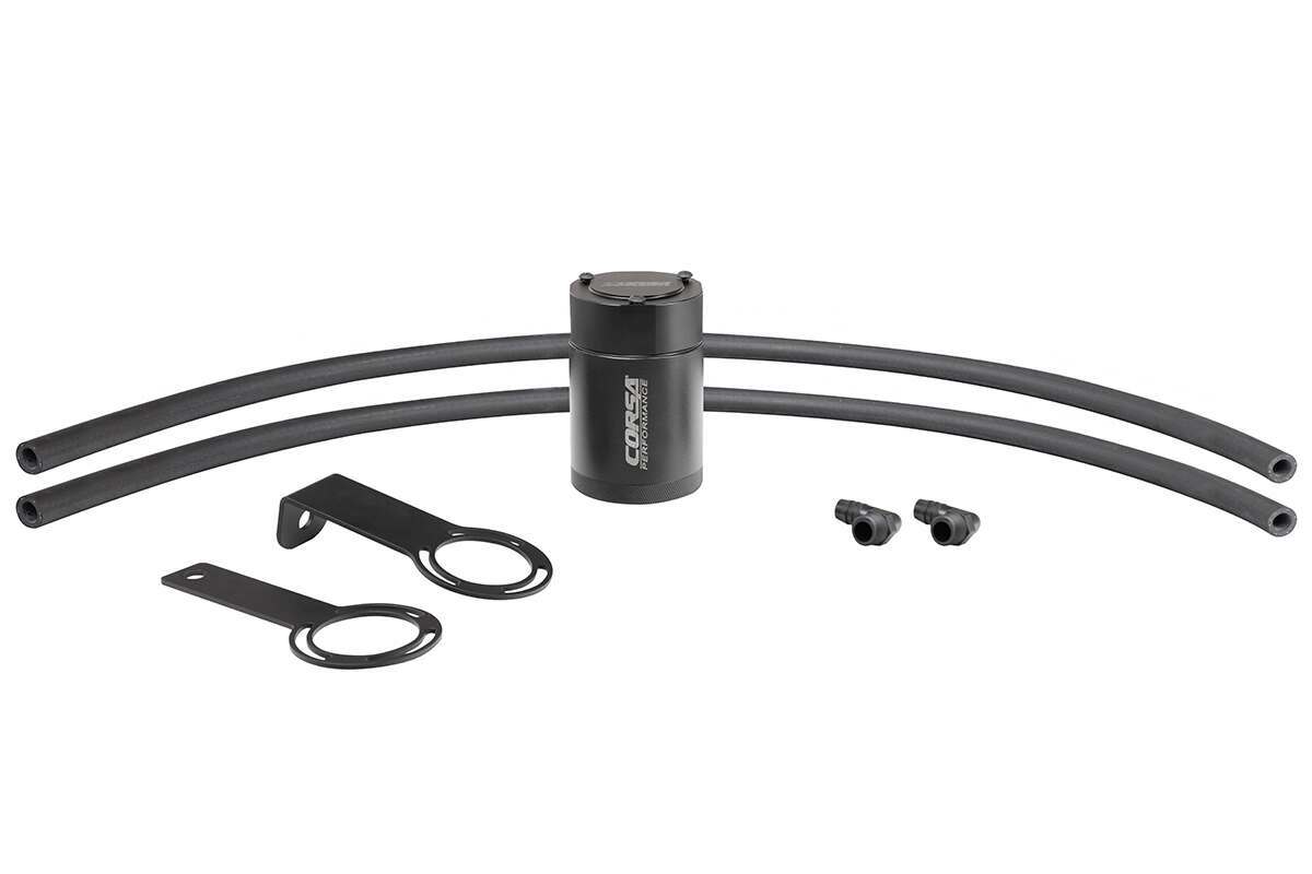 Corsa Universal Aluminum Oil Catch Can w/ Bracket - 1/2" Connection - CC0016