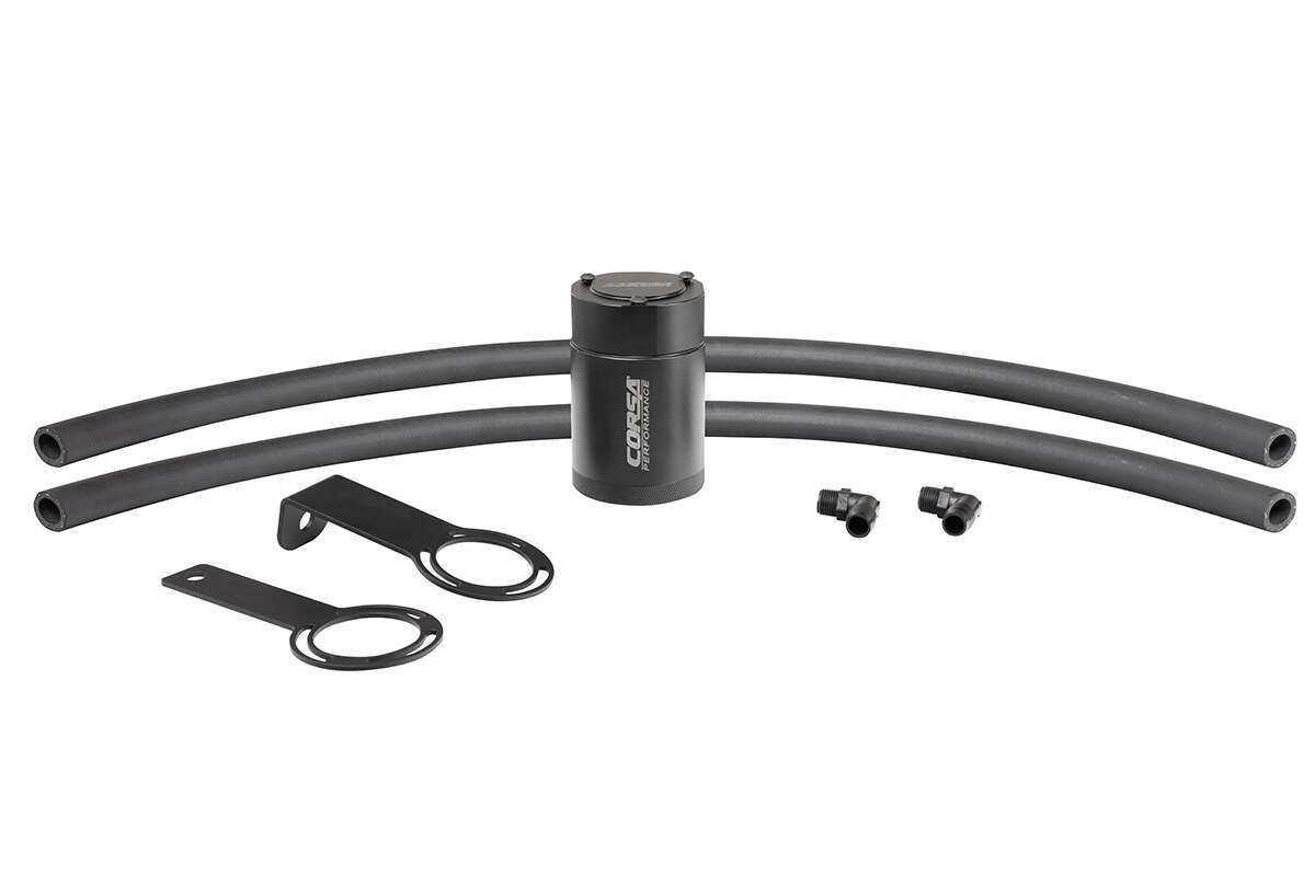 Corsa Universal Aluminum Oil Catch Can w/ Bracket - 5/8" Connection - CC0017