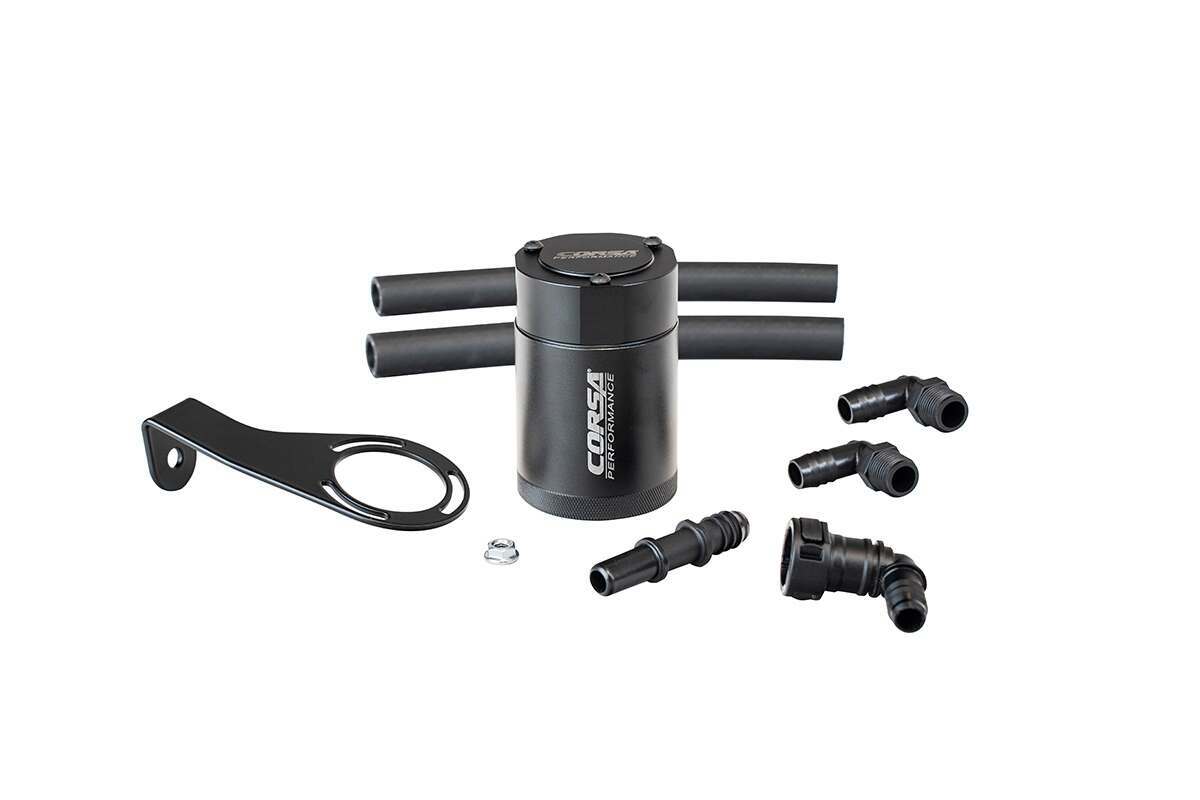 Corsa Performance 3 oz Aluminum Oil Catch Can with Mounting Bracket (2021-2025 Bronco 2.3L) - CC0018