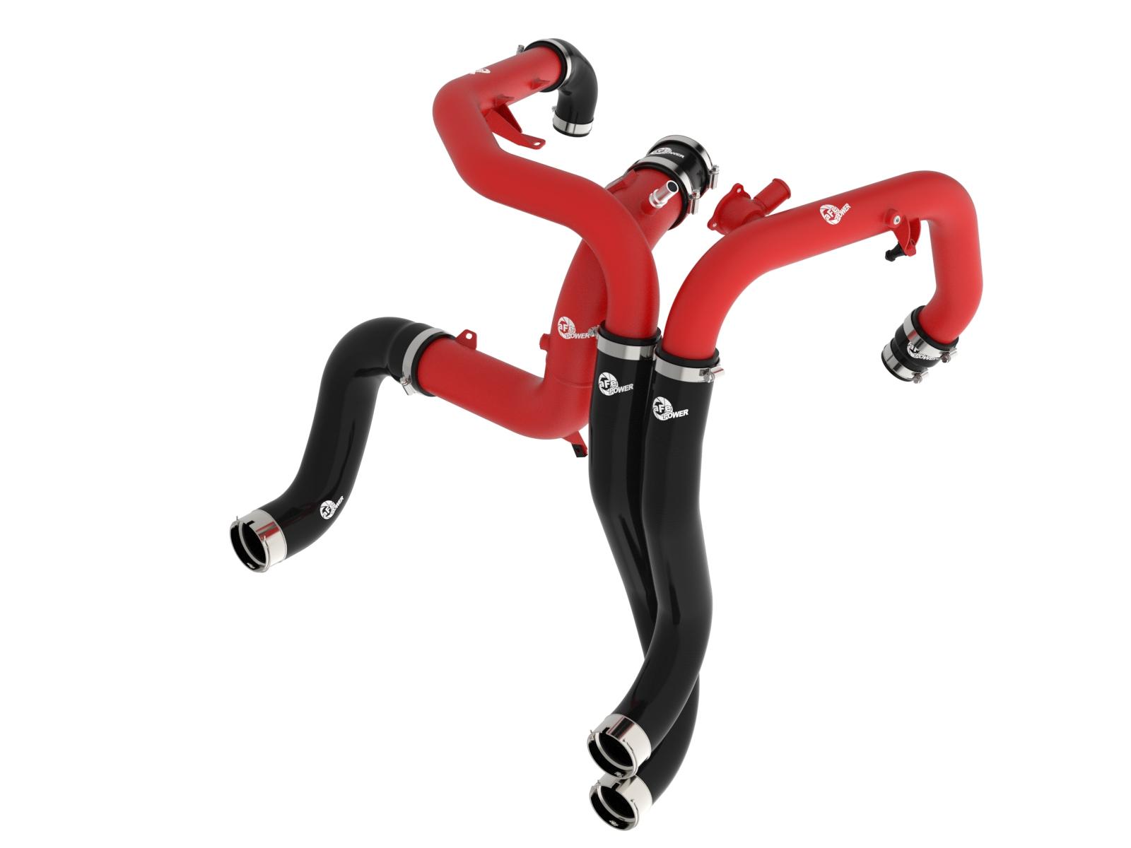 AFE BladeRunner Aluminum Hot and Cold Charge Pipe Kit Red (2022-2025 Bronco Raptor / 2025+ Ranger Raptor) - 46-20754-R