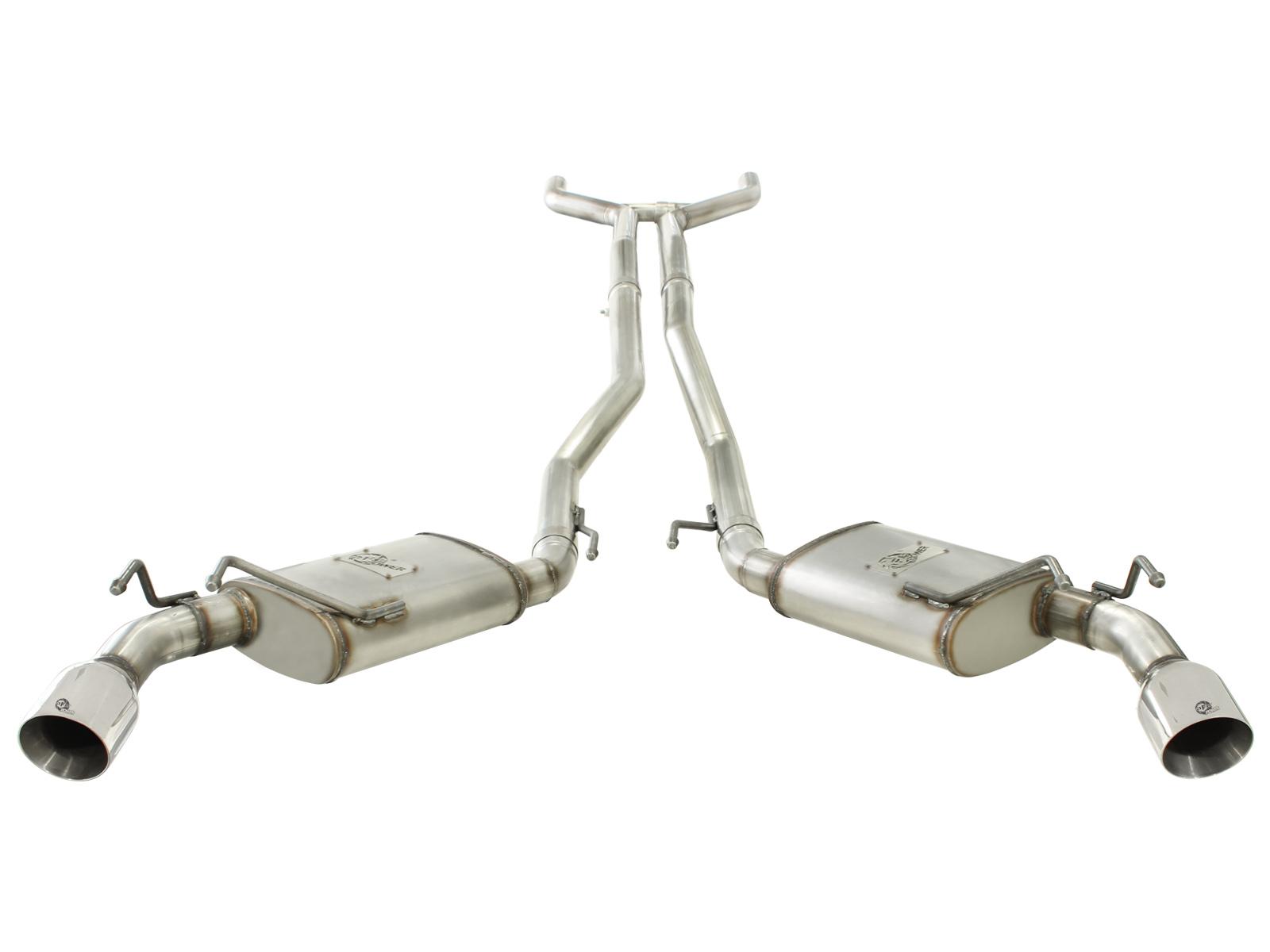 AFE MACH Force-Xp 2-1/2in 409 Stainless Steel Cat-Back Exhaust System w/Polished Tip (2010-2013 Camaro, Camaro) - 49-44042-P