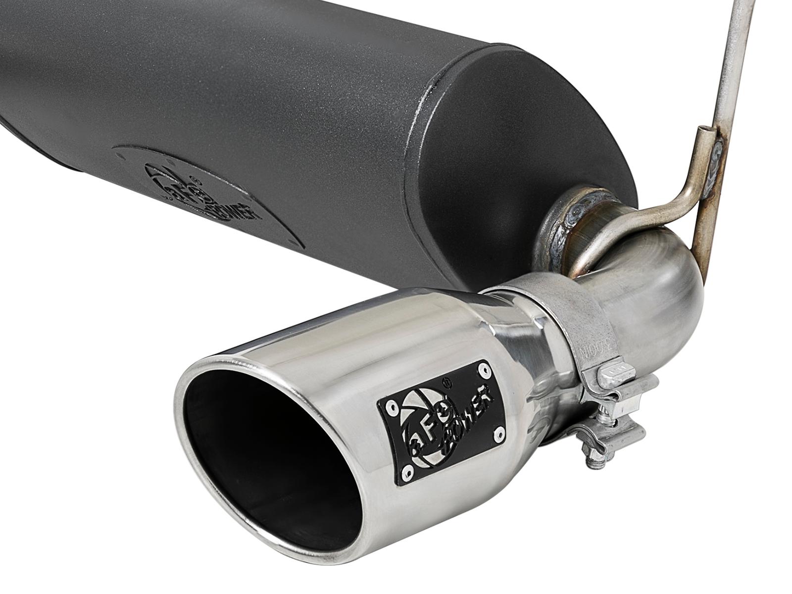 AFE Rebel Series Cat-Back Exhaust w/ Dual Polished Tip (2018-2021 Wrangler, Wrangler) - 49-38066-P