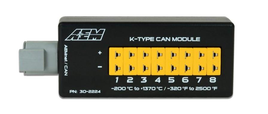 AEM 8 Channel K-Type Thermocouple EGT CAN Module - 30-2224