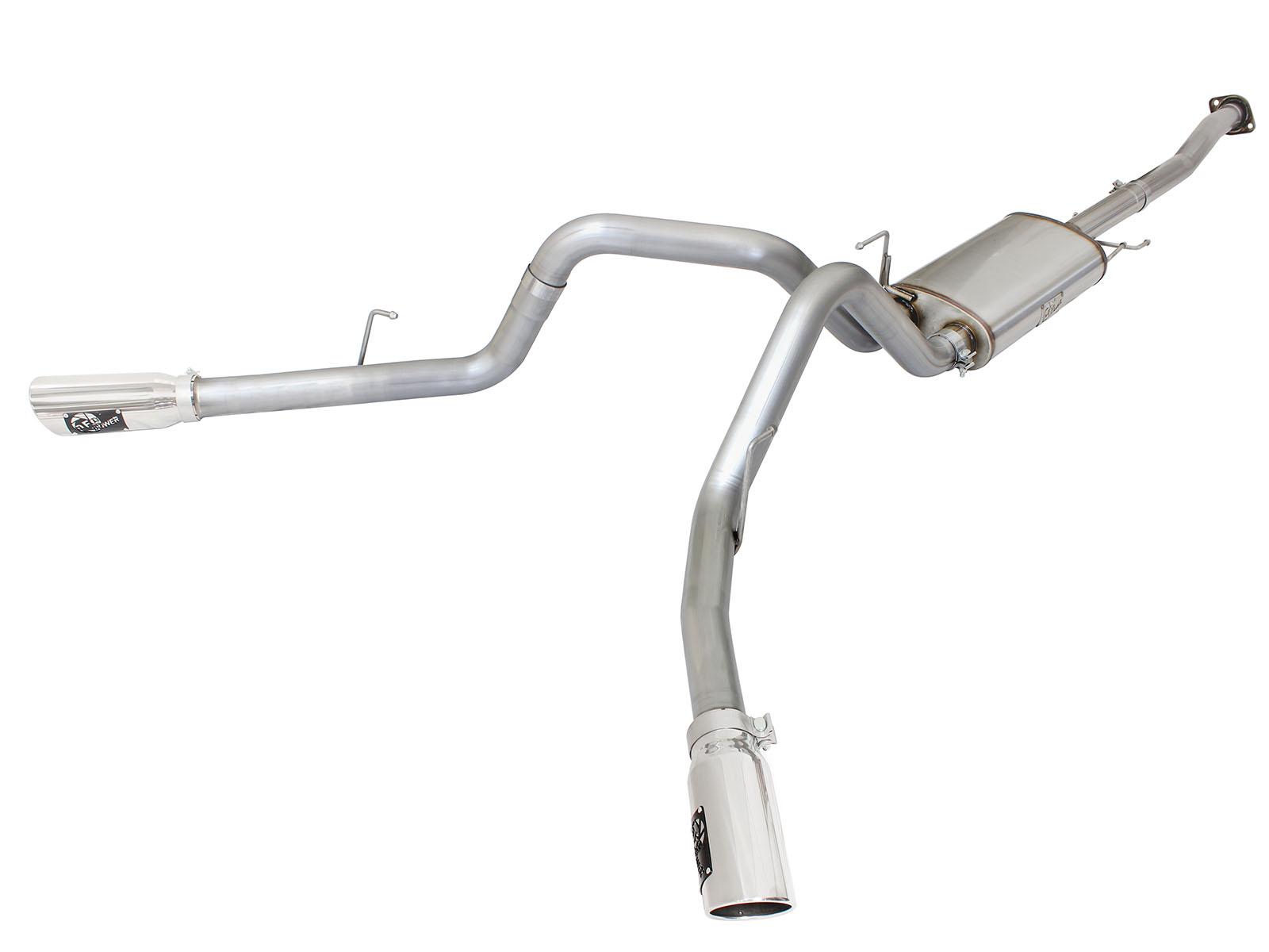 AFE MACH Force-Xp 3 IN 409 Stainless Steel Cat-Back Exhaust System w/Polished Tip (2015-2020 F-150, F-150) - 49-43070-P