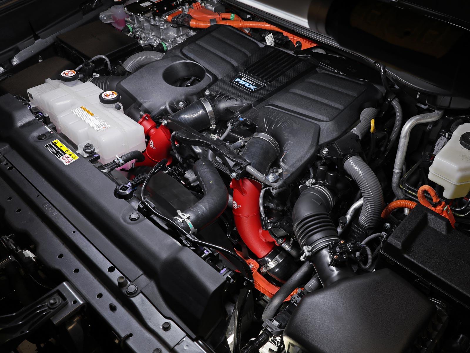 AFE BladeRunner 2-1/2 IN Aluminum Hot Charge Pipe Red (2022-2024 Tundra , Sequoia) - 46-20718-R