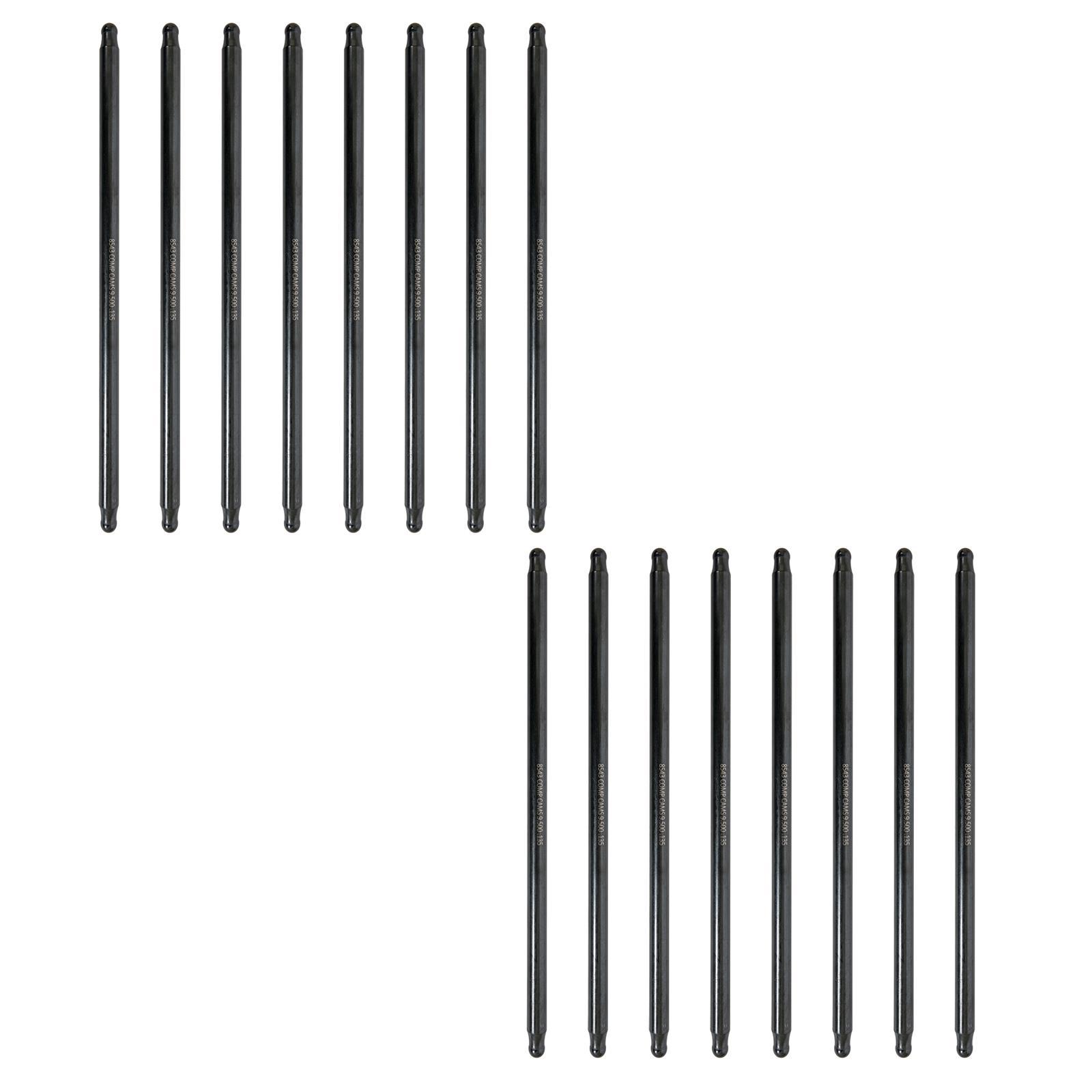 Comp Cams Hi-Tech One-Piece 8.150" Long, .135" Wall, 3/8" Diameter Pushrod Set - 8480-16