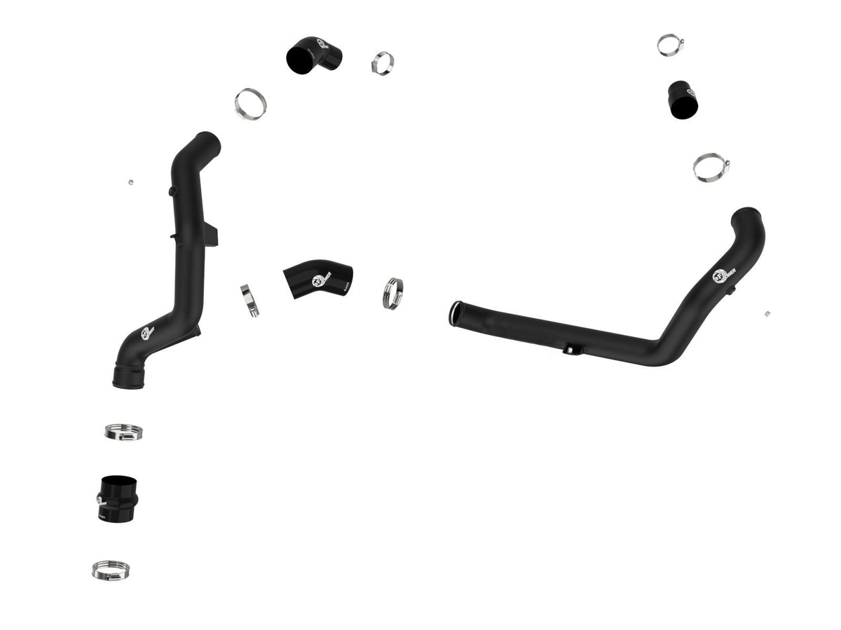 AFE BladeRunner 2-1/4 IN Aluminum Hot Charge Pipe Black (2022-2024 Explorer and Explorer ST) - 46-20678-B