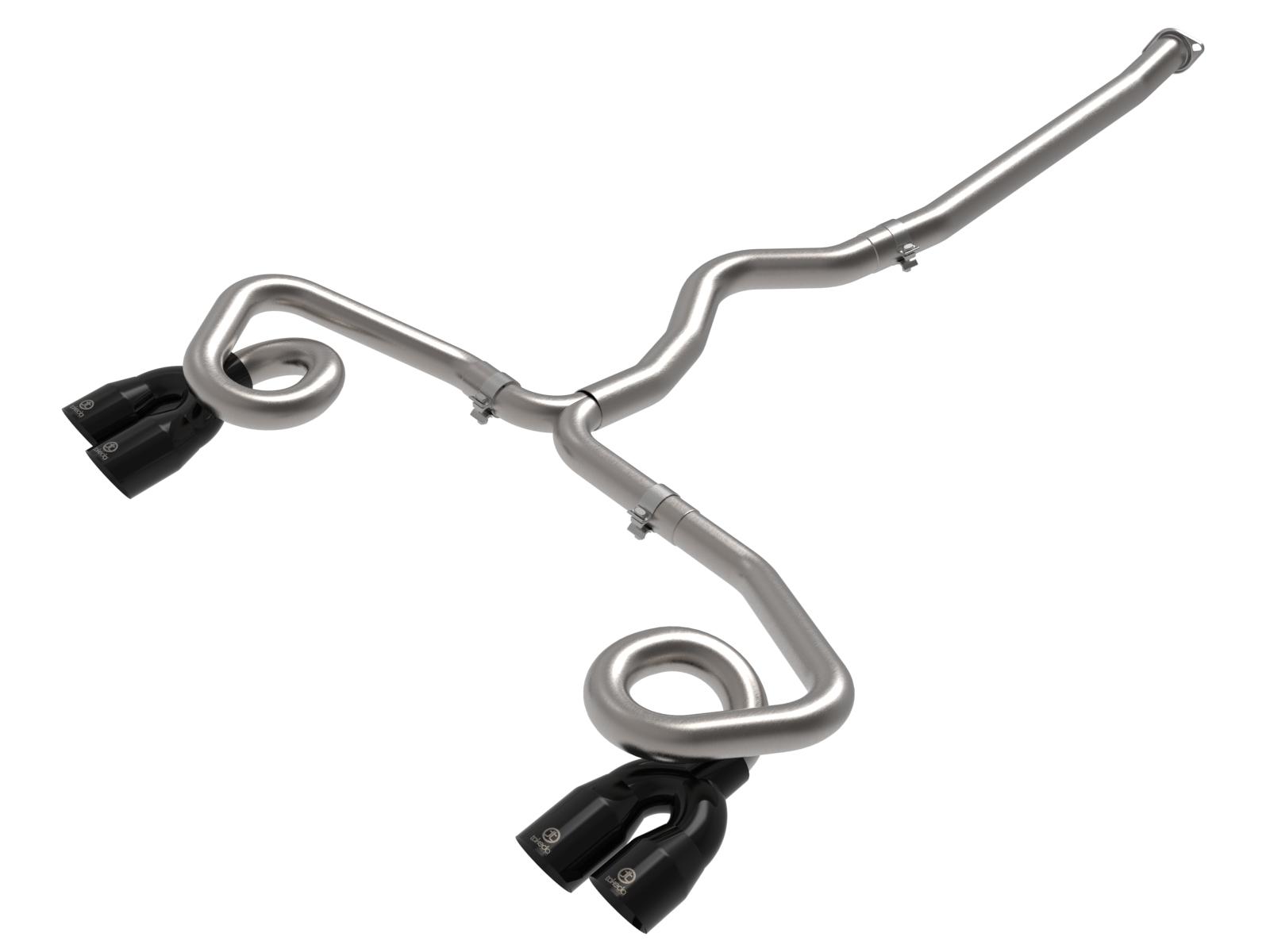 AFE Takeda 3 IN to 2-1/2 IN 304 Stainless Steel Cat-Back Exhaust System w/ Black Tip Subaru WRX 22-23 H4-2.4L (t) - 49-36809-B