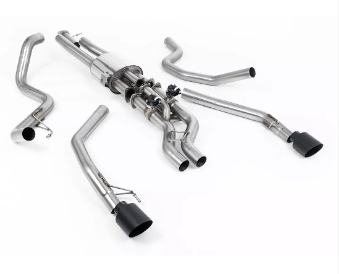 Milltek Valved Cat-Back Performance Exhaust - 4.5" Cerakote Black Tips (2024+ Ranger Raptor) - SSXFD449