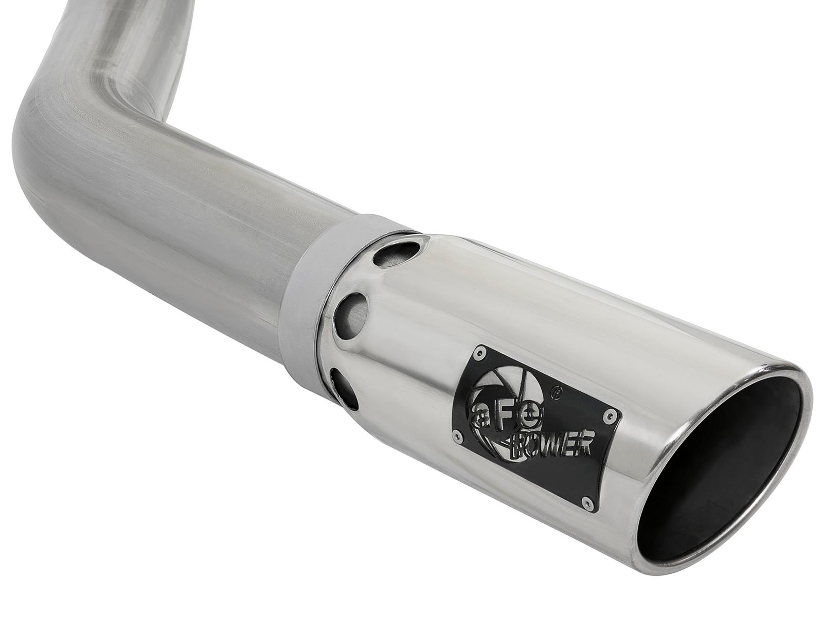 AFE Large Bore-HD DPF-Back Exhaust System Polished (2007-2012 2500, 3500, Ram 2500, Ram 3500) - 49-42006-P