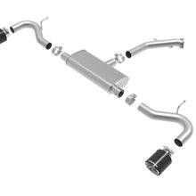 AFE Takeda 2-1/2 IN 409 Stainless Steel Axle-Back Exhaust w/ Carbon Fiber Tips (Hyundai Elantra GT 18-20 L4-1.6L (t)) - 49-47016-C