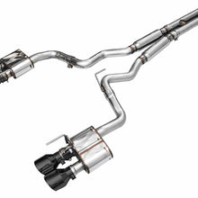 AWE SwitchPath Catback Exhaust - Quad Diamond Black Tips (2024-2026 Mustang GT) - 3025-43650