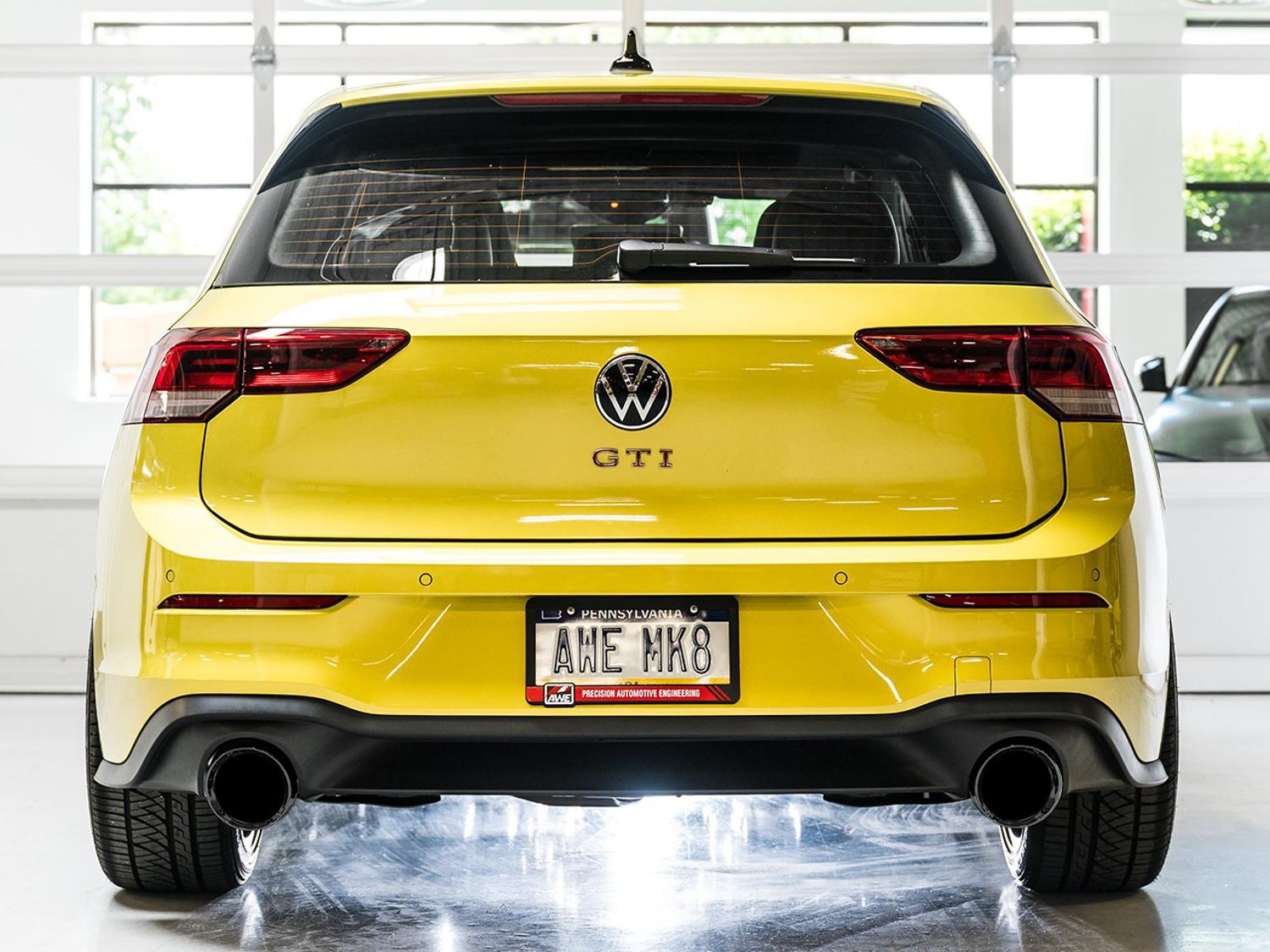 AWE Track Edition Catback Exhaust - Diamond Black Tips (2022-2023 Volkswagen MK8 GTI) - 3020-33658