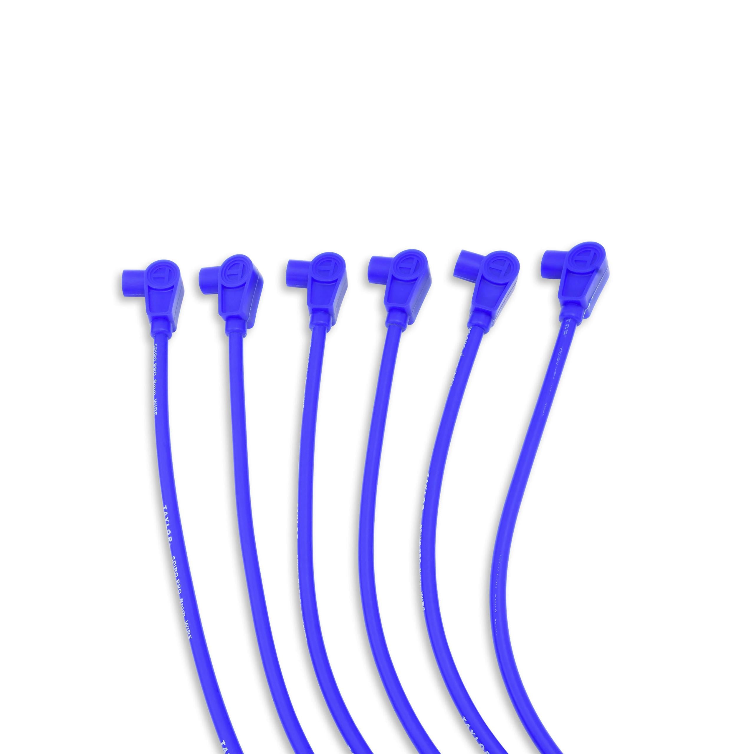 TAYLOR CABLE 8mm Spiro-Pro custom 6 cyl blue - 74666