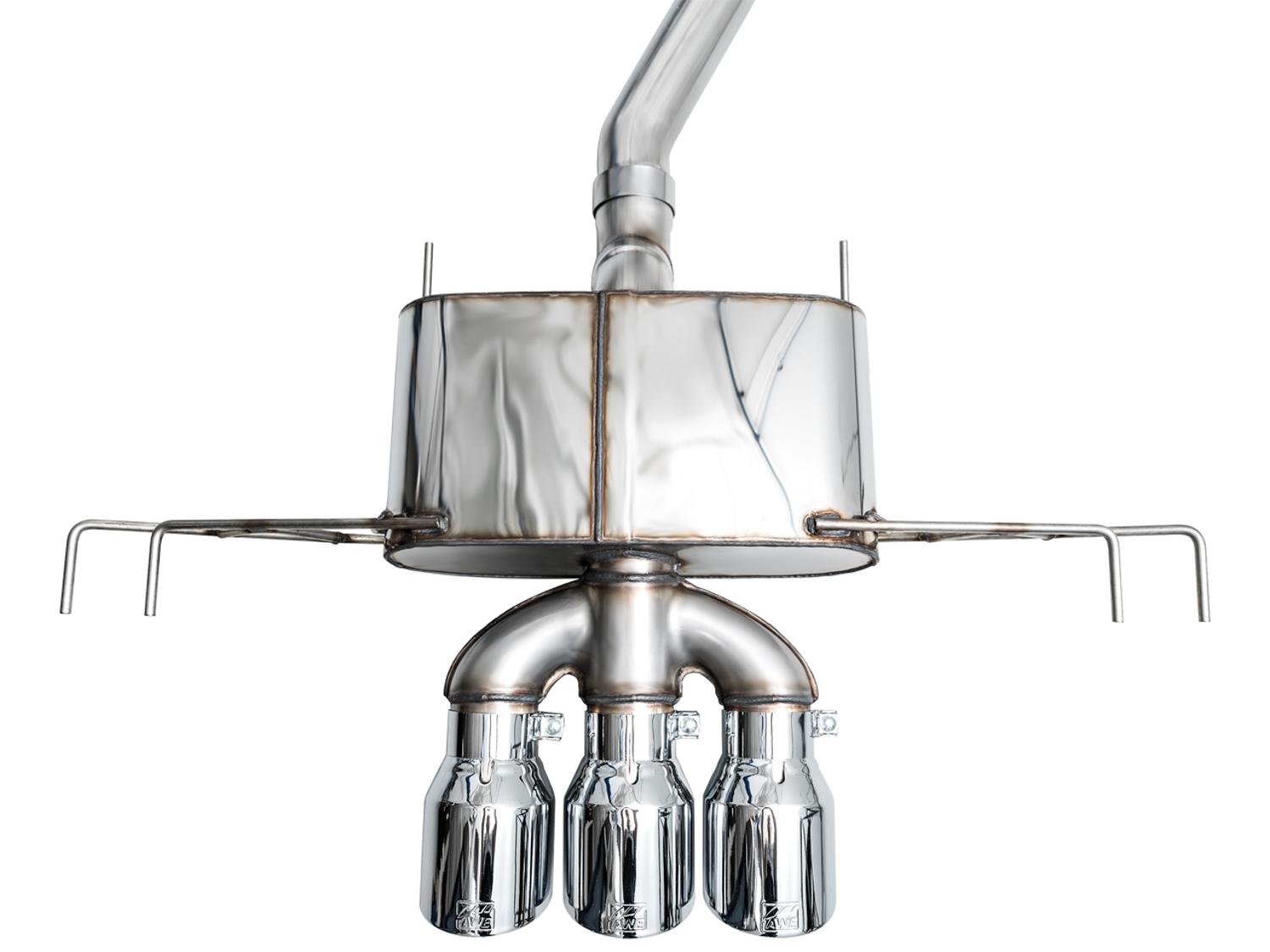 AWE Touring Edition for FL5 CTR - Triple Chrome Tips - 3015-52287