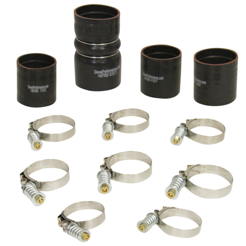 BD Diesel Bd 6.4L Powerstroke Intercooler Hose & Clamp Kit Ford 2008-2010 - 1047037