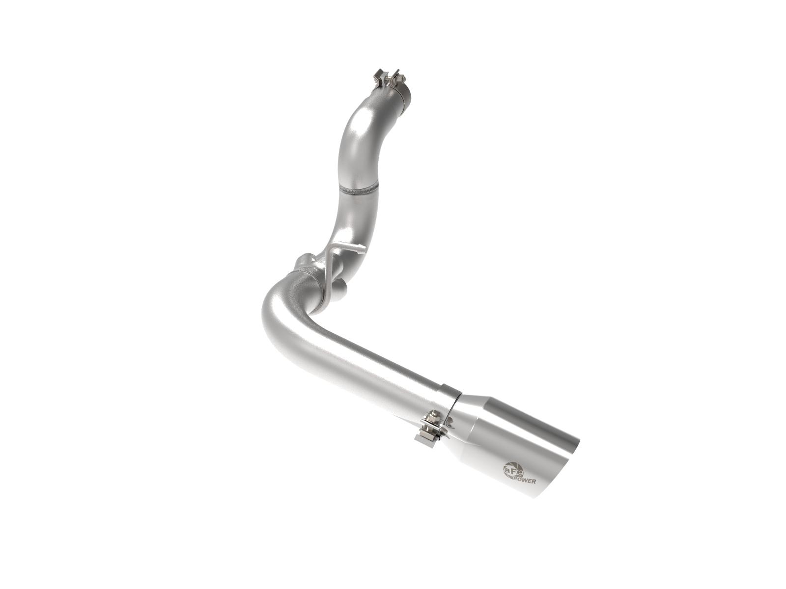 AFE Large Bore-HD 3 IN 304 Stainless Steel DPF-Back Exhaust System w/Polished Tip (Jeep Wrangler (JL) 2020 V6-3.0L (td)) - 49-38092-P