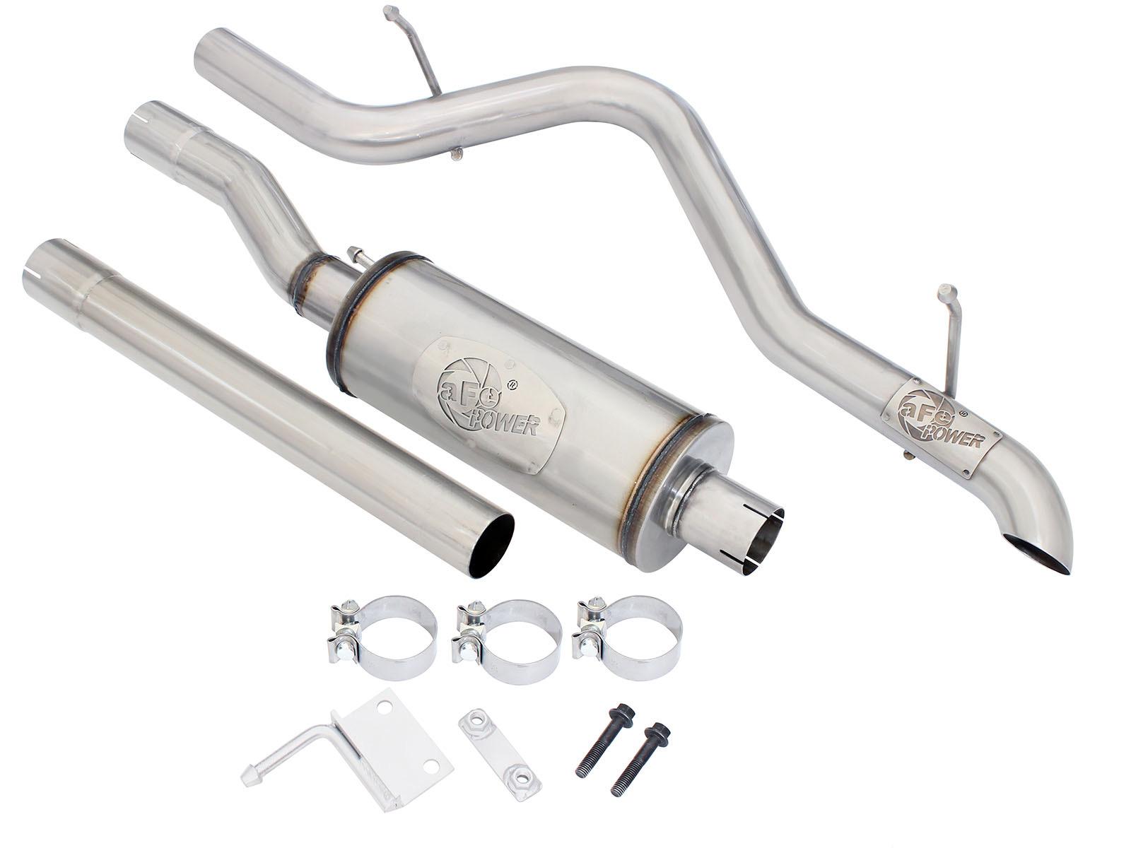 AFE MACH Force-Xp 2-1/2 IN 409 Stainless Steel Cat-Back Exhaust w/14 IN muffler - 49-48055