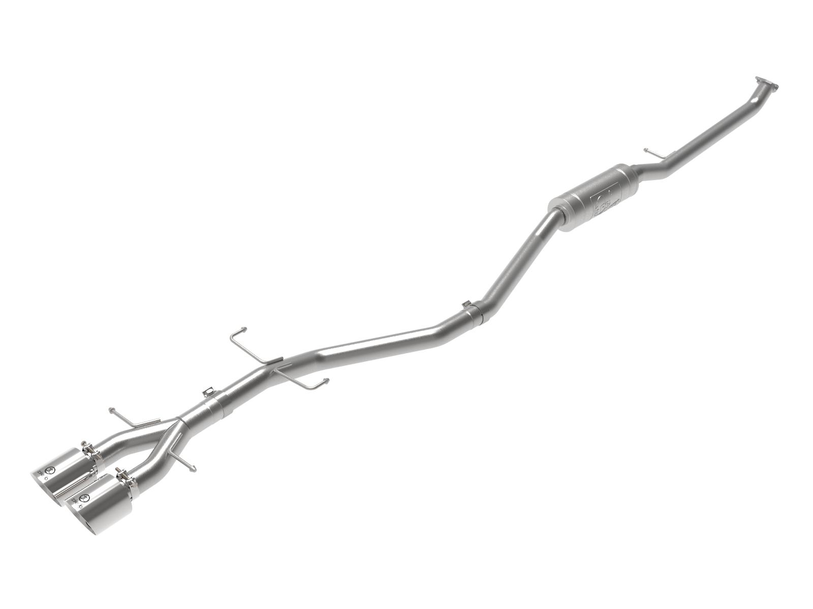 AFE Takeda 2-1/2 IN 304 Stainless Steel Cat-Back Exhaust System w/ Polished Tips (Honda Civic Si Sedan 17-20 L4-1.5L (t)) - 49-36620-P