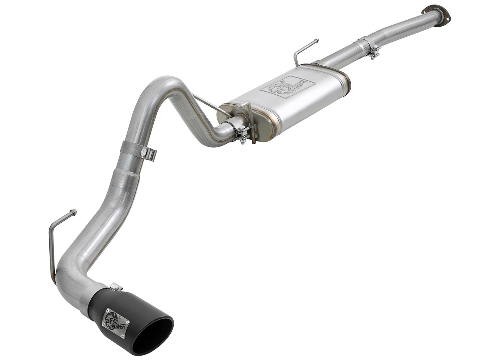 AFE MACH Force-Xp 2-1/2 in 304 Stainless Steel Cat-Back Exhaust w/Black Tips (2016-2021 Tacoma, Tacoma) - 49-46042-B