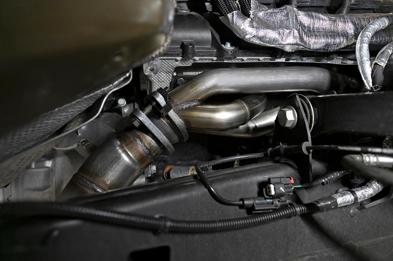 AFE Twisted Steel 304 Stainless Steel Short Tube Header (RAM 1500 (DT) 19-24 V8-5.7L HEMI) - 48-32023