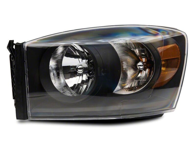 Raxiom 06-08 Dodge RAM 1500 Axial Series Euro Headlights- Black Housing- Clear Lens