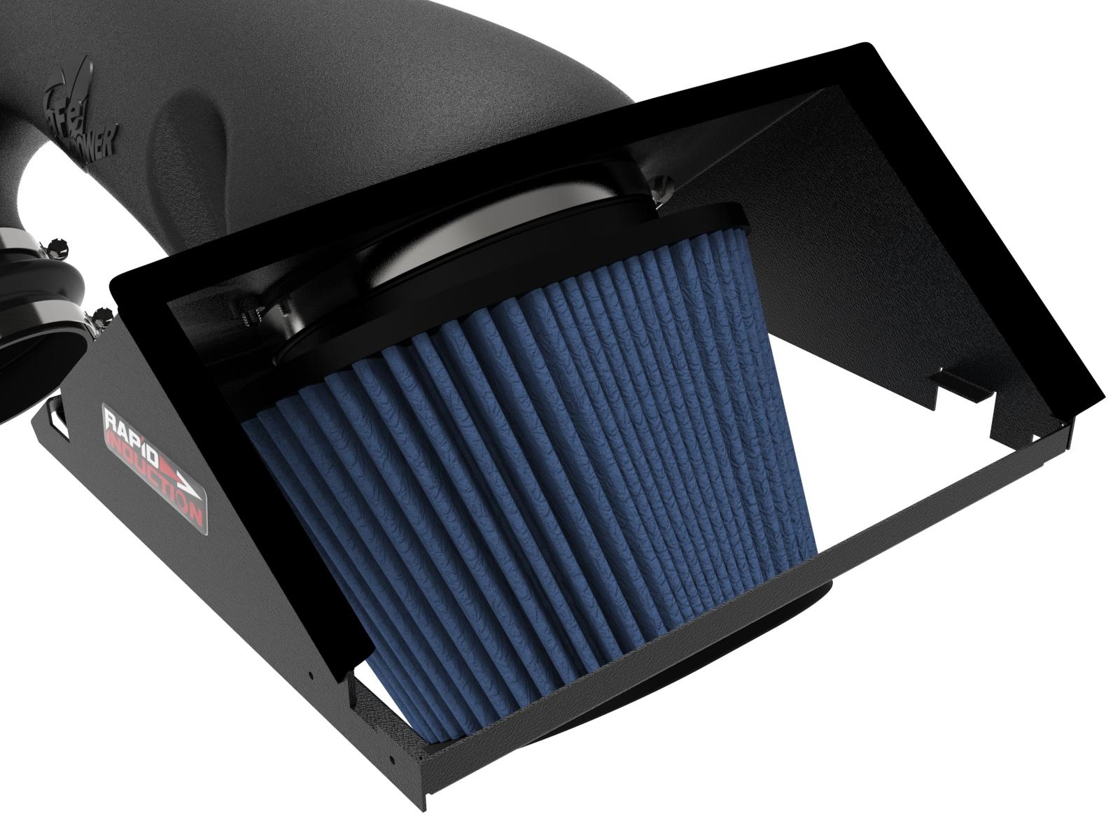 AFE Rapid Induction Cold Air Intake System w/ Pro 5R Filter (2021-2025 Ford F-150 V6-3.5L (tt)) - 52-10010R
