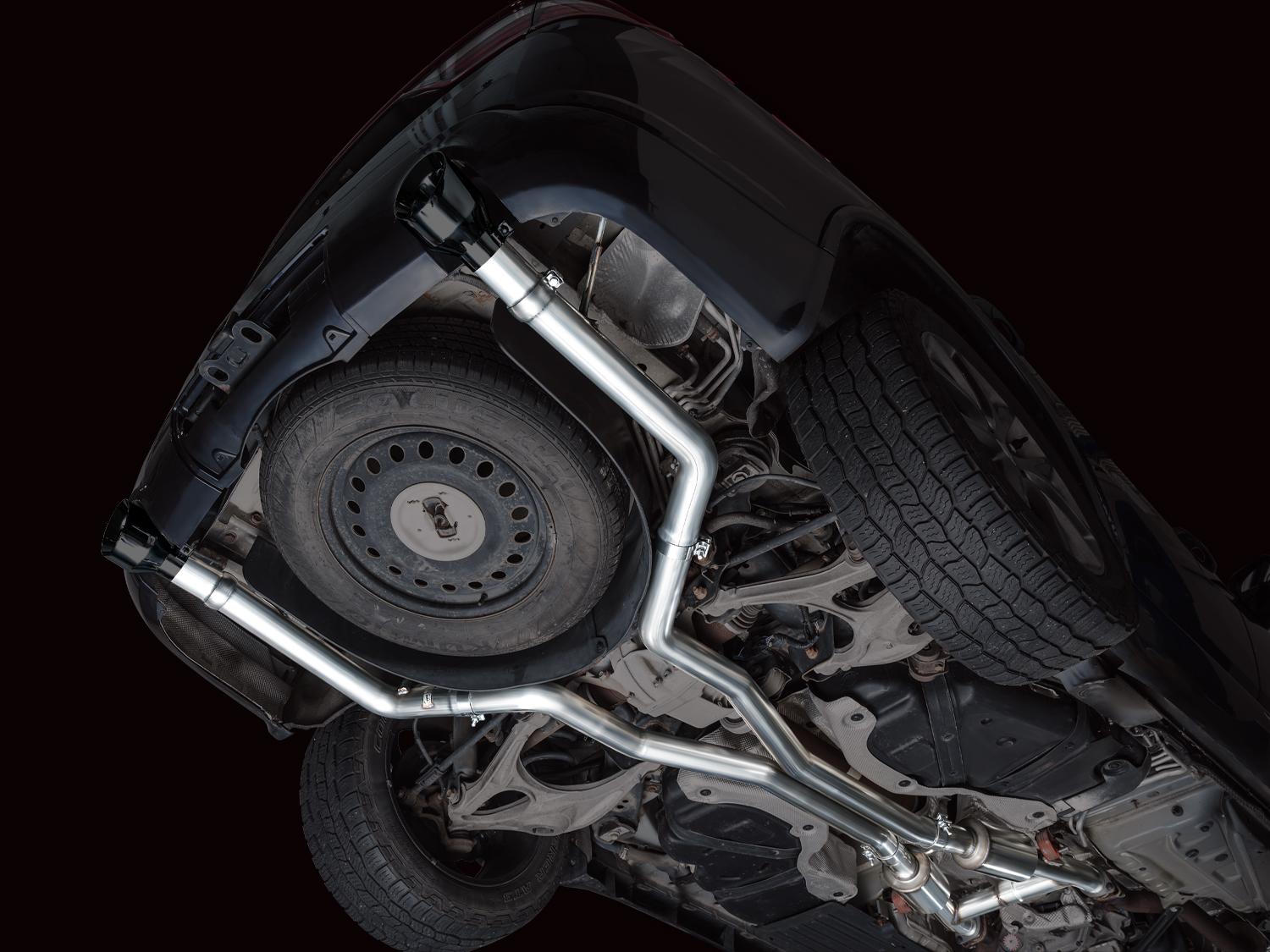 AWE Track Edition Exhaust - Diamond Black Tips (2011-2024 Dodge Durango 5.7L) - 3020-33575