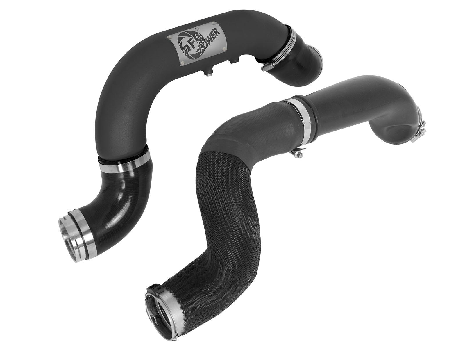 AFE BladeRunner 2-1/2 IN & 3 IN Aluminum Hot and Cold Charge Pipe Kit Black (2016-2021 Colorado, Canyon) - 46-20264-B