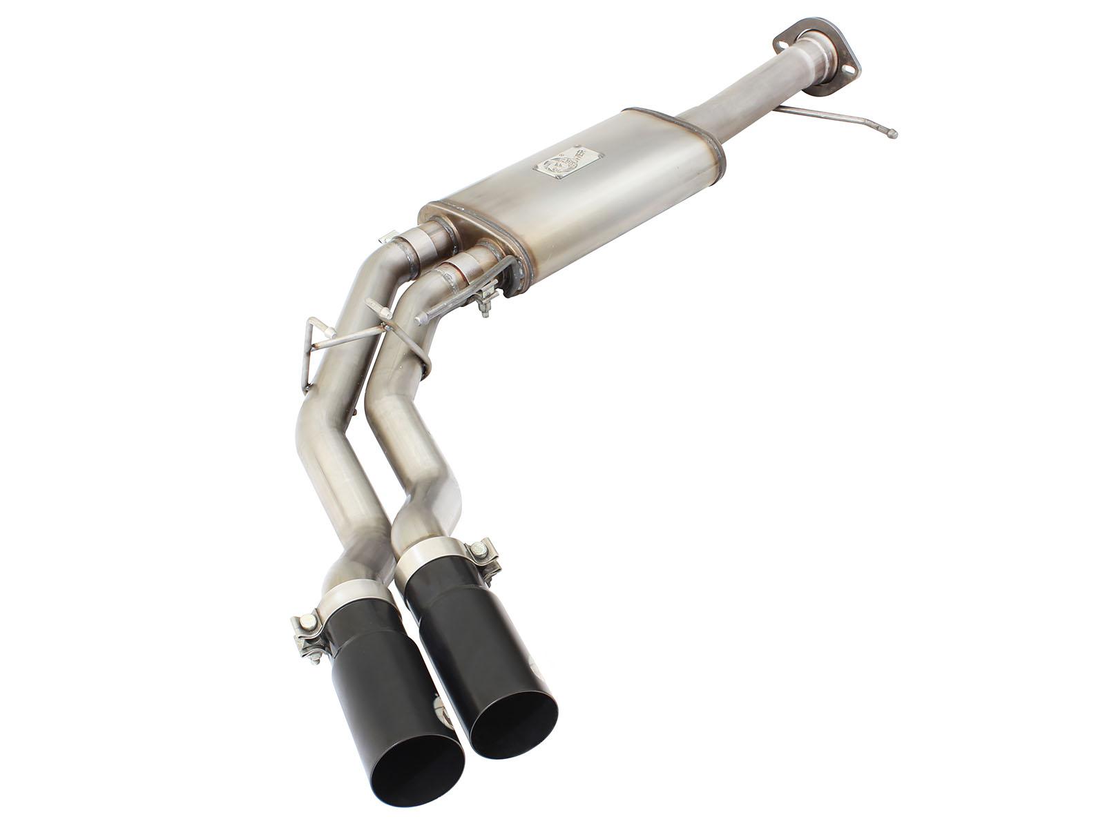 AFE Rebel Series 3 IN to 2-1/2 IN 409 Stainless Steel Cat-Back Exhaust w/Black Tip (2010-2014 F-150, F-150, F-150) - 49-43071-B