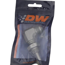 DeatschWerks 8AN Male Flare to 5/16 Inch Male Barb Bulkhead Adapter 90-Degree (Incl Nut), Anodized DW Titanium - 6-02-0713