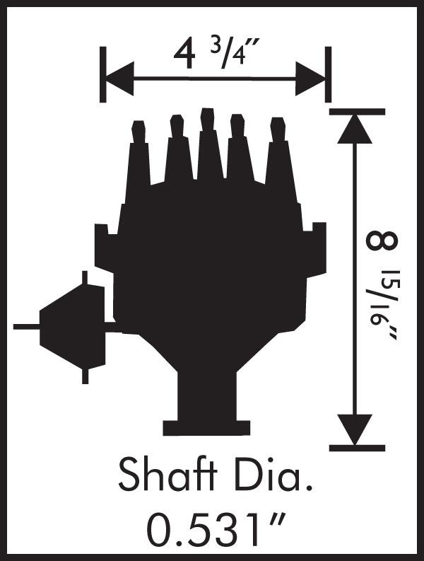 Msd 8478 Distributor, Ford 351W, Vacuum Advance