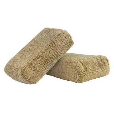Chemical Guys Workhorse Premium Microfiber Applicator, Tan 5" x 3" x 1.5" (2 Pack) - MIC28402