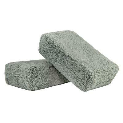 Chemical Guys Workhorse Premium Microfiber Applicator, Gray 5" x 3" x 1.5" (2 Pack) - MIC28502