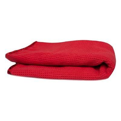 Chemical Guys Waffle Weave Glass and Window Microfiber Towel, Red 24" x 16" - MIC707