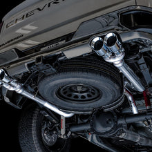 AWE 0FG Catback Split Rear Exit Exhaust for 4th Gen Silverado/Sierra 1500 5.3L (With Bumper Cutouts) - Quad Chrome Silver Tips - 3015-42201