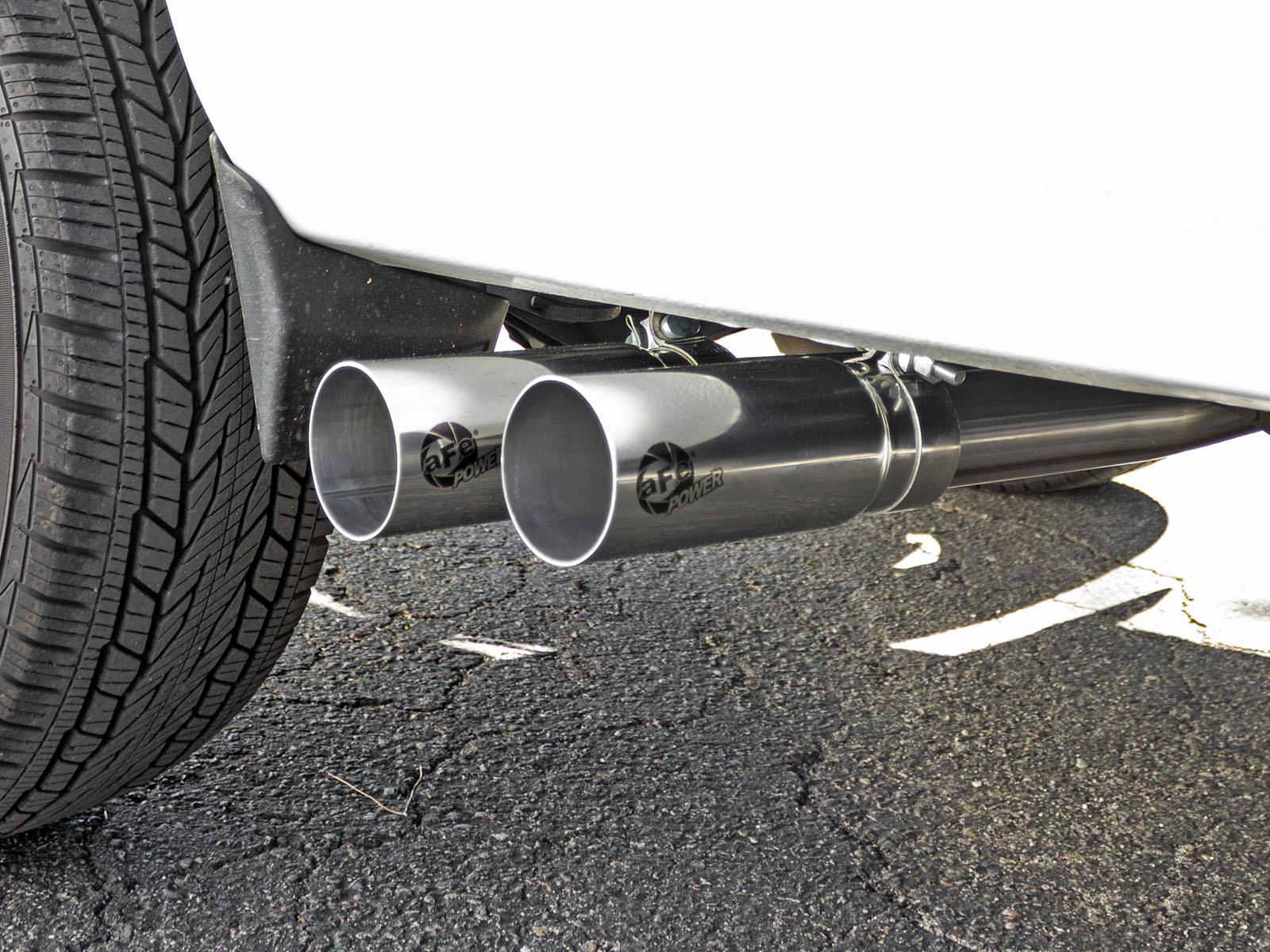 AFE Rebel Series 3 IN to 2-1/2 IN 409 Stainless Steel Cat-Back Exhaust w/ Polish Tip - 49-44062-P