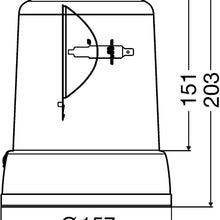 Hella Rotating Beacon H12V Yellow Mg12 2Rl