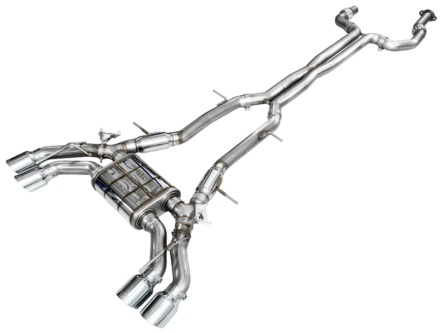 AWE SwitchPath™ Exhaust for Cadillac CT4-V Blackwing - Chrome Silver Tips - 3025-42436