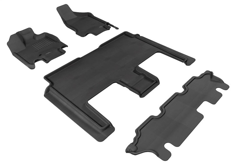 3D MAXpider 2008-2019 Dodge Grand Caravan Kagu 1st & 2nd & 3rd Row Floormats - Black
