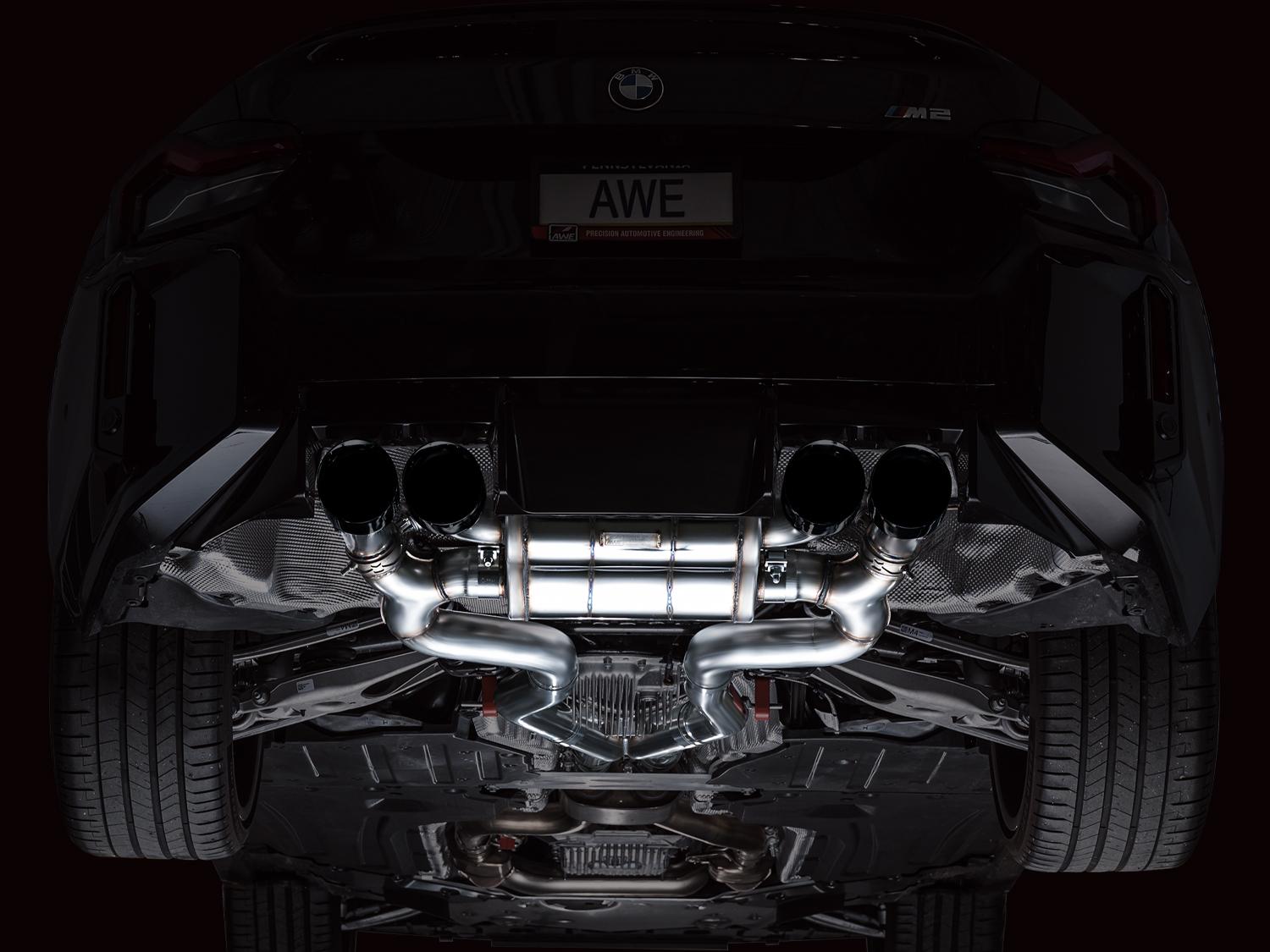 AWE SwitchPath™ Exhaust for BMW G87 M2 - Diamond Black Tips - 3025-43487
