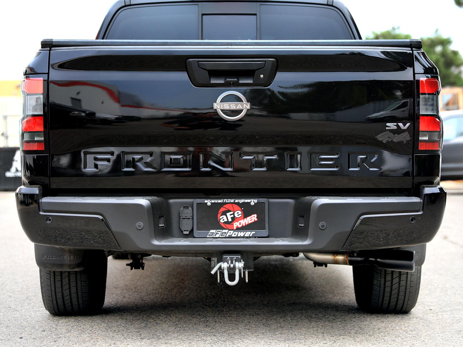 AFE Vulcan Series 2-1/2 IN to 3 IN Stainless Steel Cat-Back Exhaust w/ Black Tip (2022-2026 Frontier) - 49-36140-B